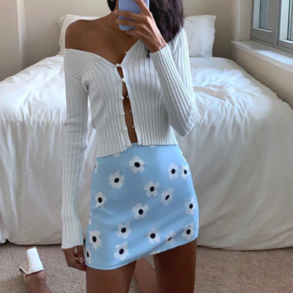 Shelly Mini Skirt Blue Princess Polly